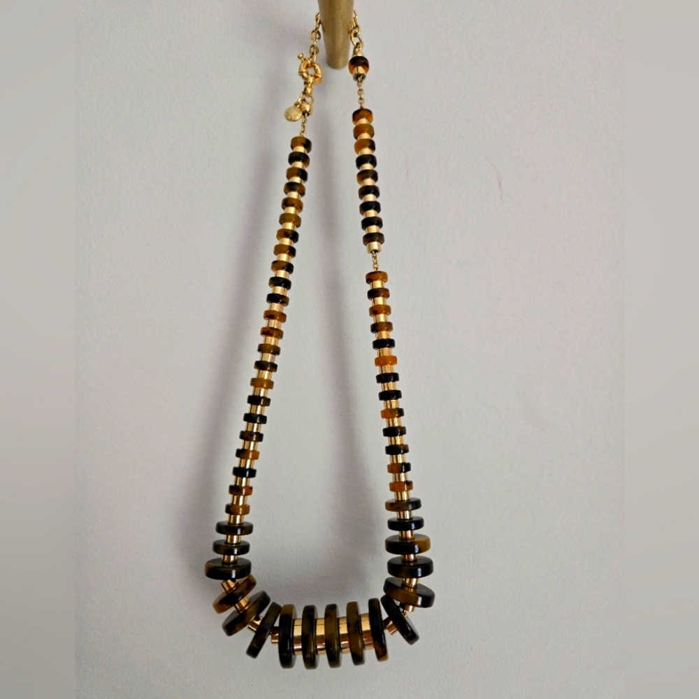 J. Crew gold and tortoise necklace